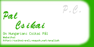 pal csikai business card