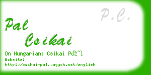 pal csikai business card
